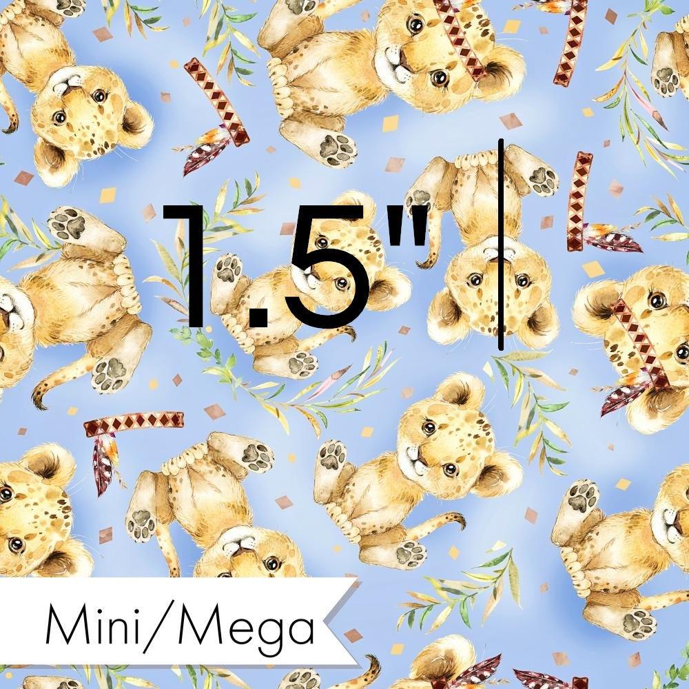 Design 693 Blue Lion Fabric – custom printed pre-order fabric Australia | Fabric by Missy Rose
