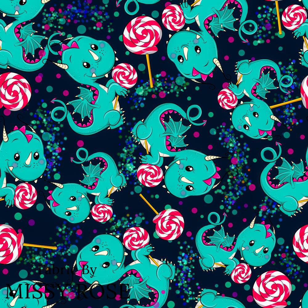 Design 694 Sweet Dragon Fabric – custom printed pre-order fabric Australia | Fabric by Missy Rose
