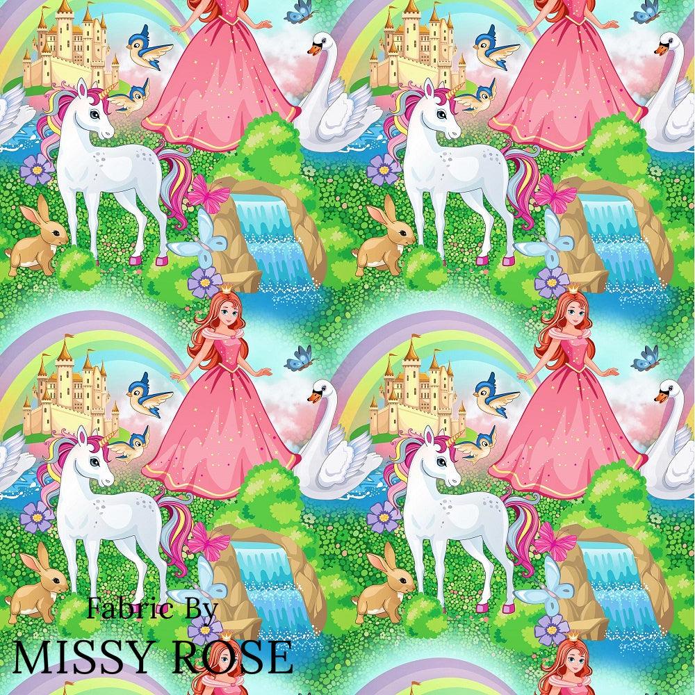 Design 696 Princess Fabric – custom printed pre-order fabric Australia | Fabric by Missy Rose