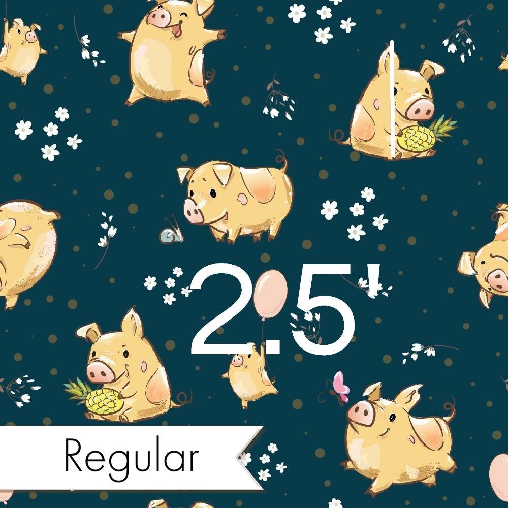 Design 70 Navy Pigs Fabric – made-to-order custom fabric by the metre | Fabric by Missy Rose