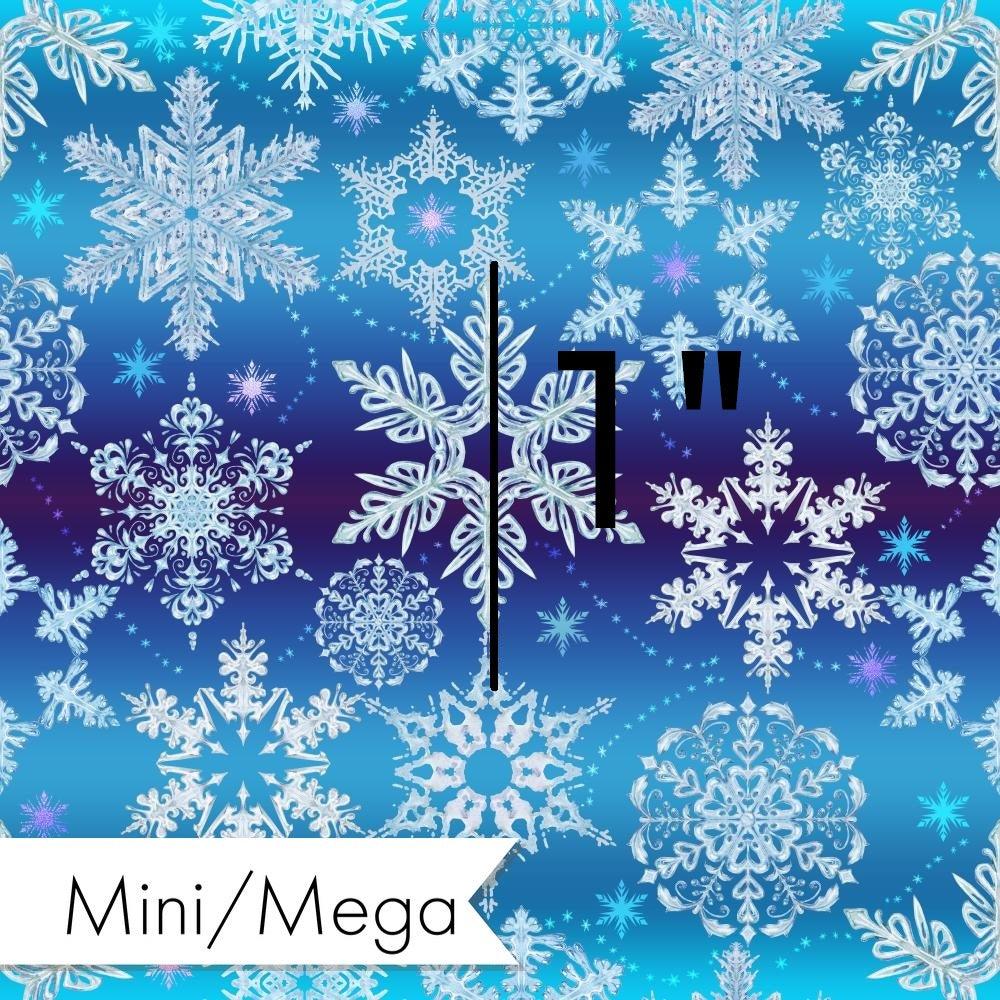 Design 75 Snowflake Fabric – premium custom printed fabric for sewing | Fabric by Missy Rose