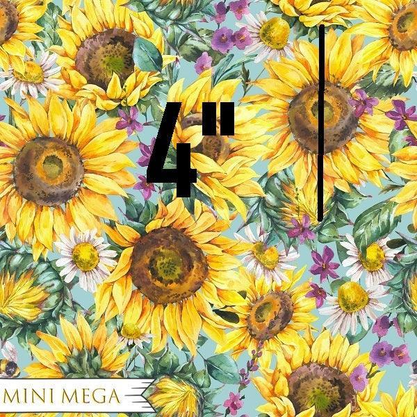 Unlimited Teal Sunflower Fabric – premium custom printed fabric for sewing | Fabric by Missy Rose