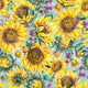Unlimited - Teal Sunflower Fabric
