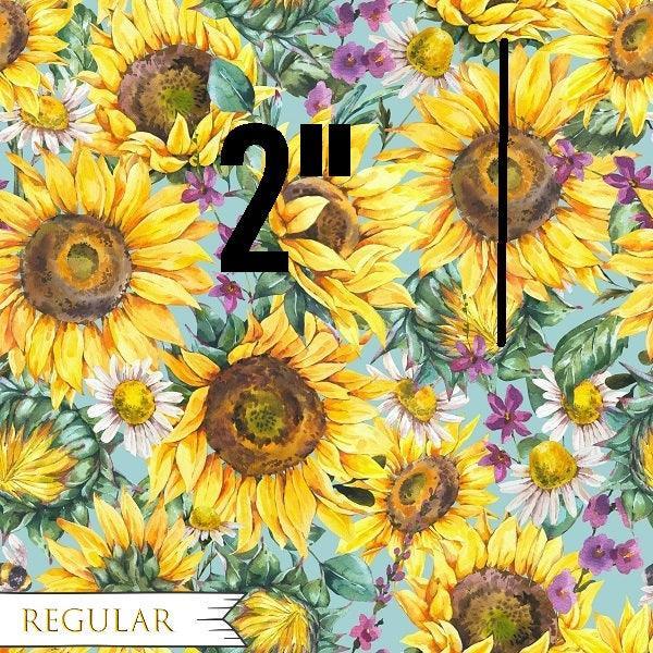 Unlimited Teal Sunflower Fabric – Australian custom printed fabric pre-order | Fabric by Missy Rose