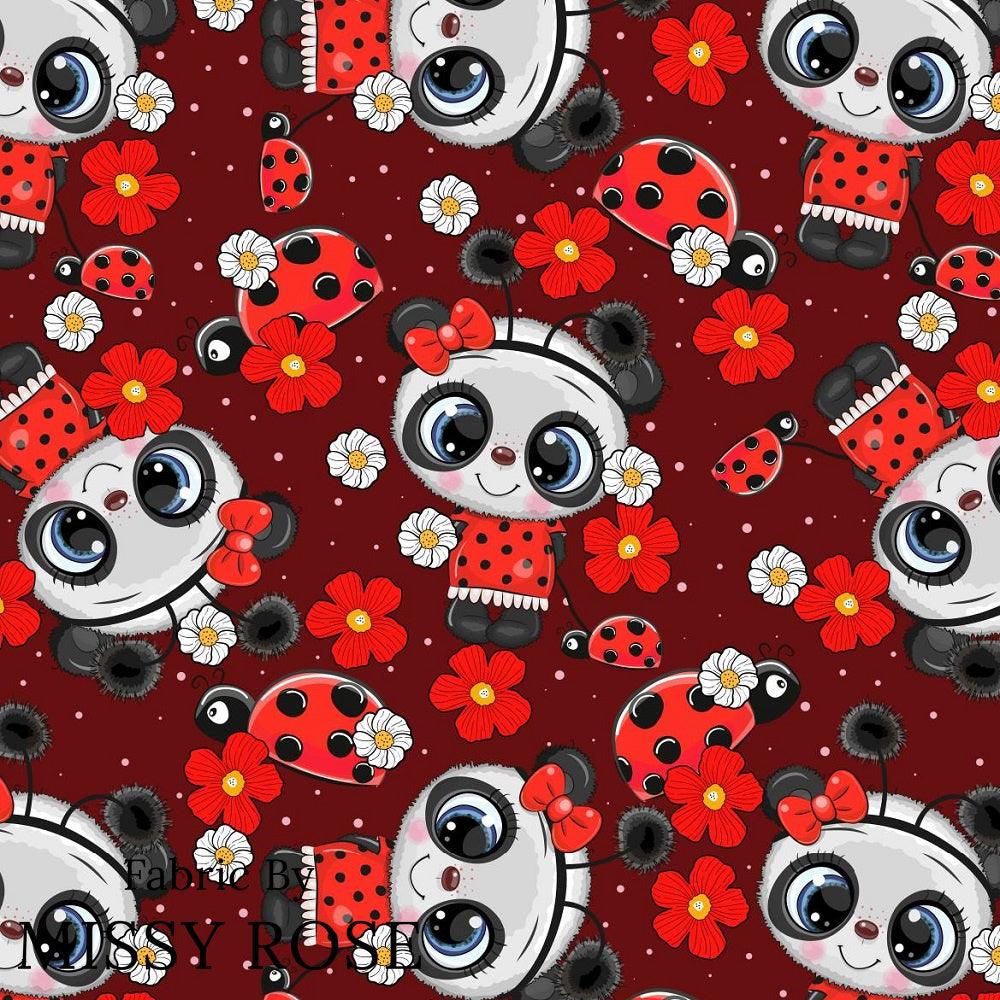 Design 803 Panda Bug Fabric – made-to-order custom fabric by the metre | Fabric by Missy Rose