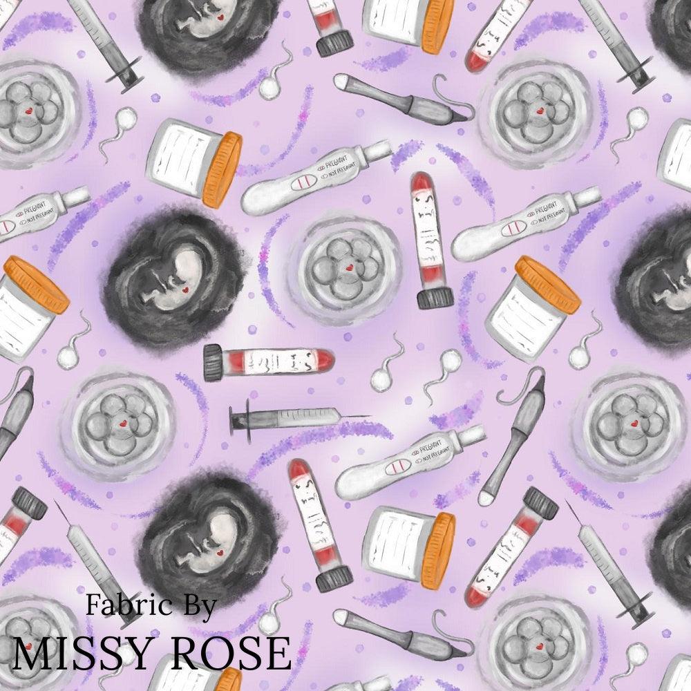 Design 808 Purple IVF Pattern fabric – made-to-order custom fabric by the metre | Fabric by Missy Rose