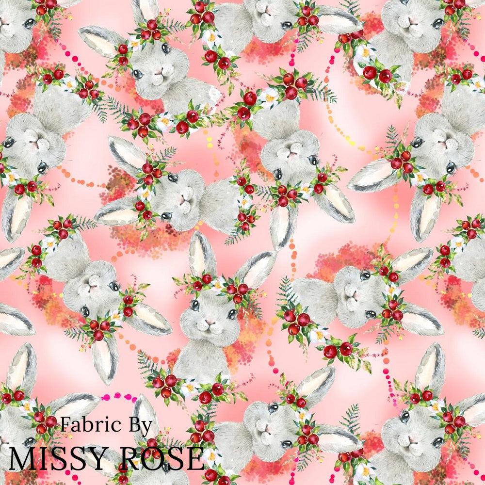 Design 809 Red Bunny Fabric – pre-order designer fabric Australia | Fabric by Missy Rose