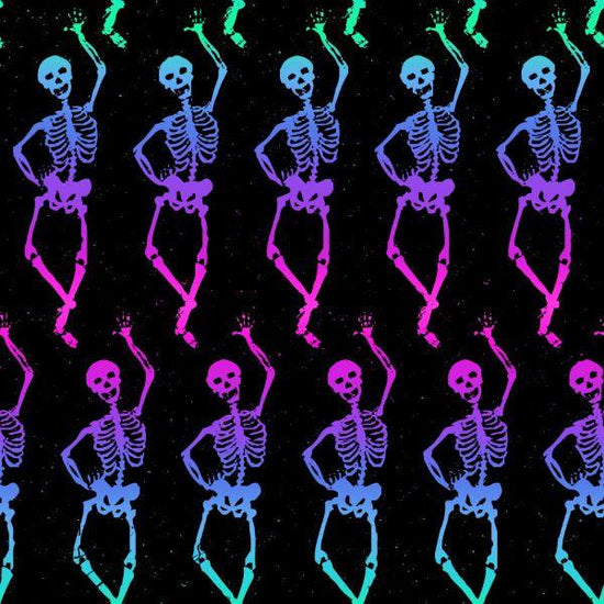 Design 81 - Neon Skeleton Fabric - Fabric by Missy Rose Pre-Order