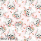 Design 828 - Pink Cats Fabric