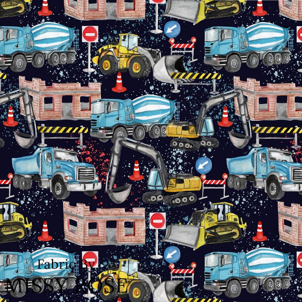 Design 829 Construction Fabric – Australian custom printed fabric pre-order | Fabric by Missy Rose