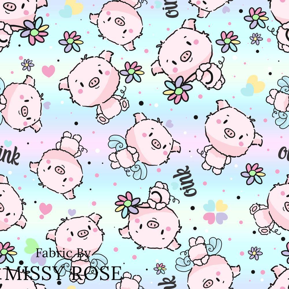Design 831 Pigs Fabric – made-to-order custom fabric by the metre | Fabric by Missy Rose