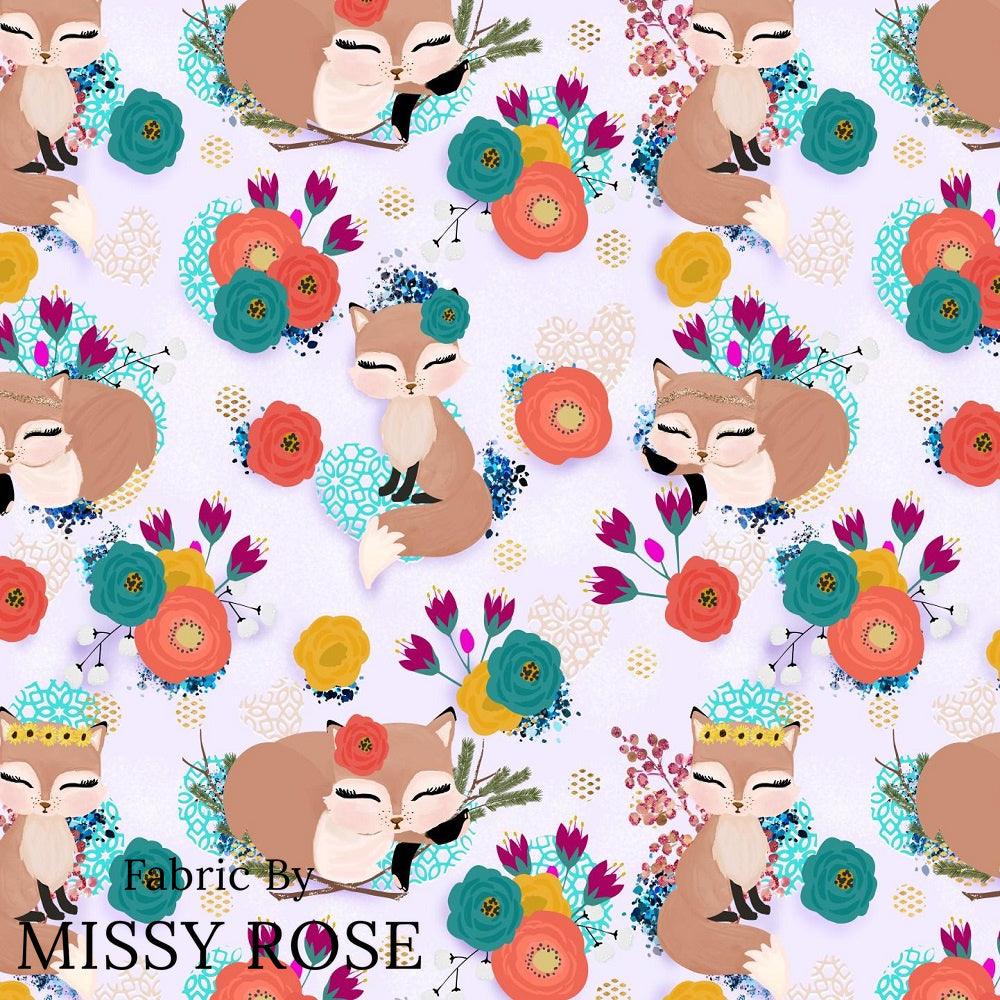 Design 833 Purple Fox Fabric – made-to-order custom fabric by the metre | Fabric by Missy Rose