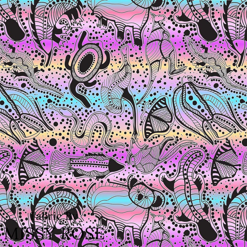 Design 836 Totem Families Fabric – Australian custom printed fabric pre-order | Fabric by Missy Rose