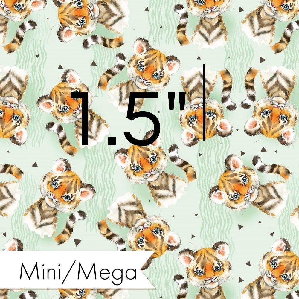 Design 839 Green Tiger Fabric – custom printed pre-order fabric Australia | Fabric by Missy Rose