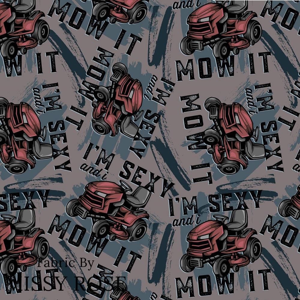 Design 84 Mower Fabric – custom printed pre-order fabric Australia | Fabric by Missy Rose