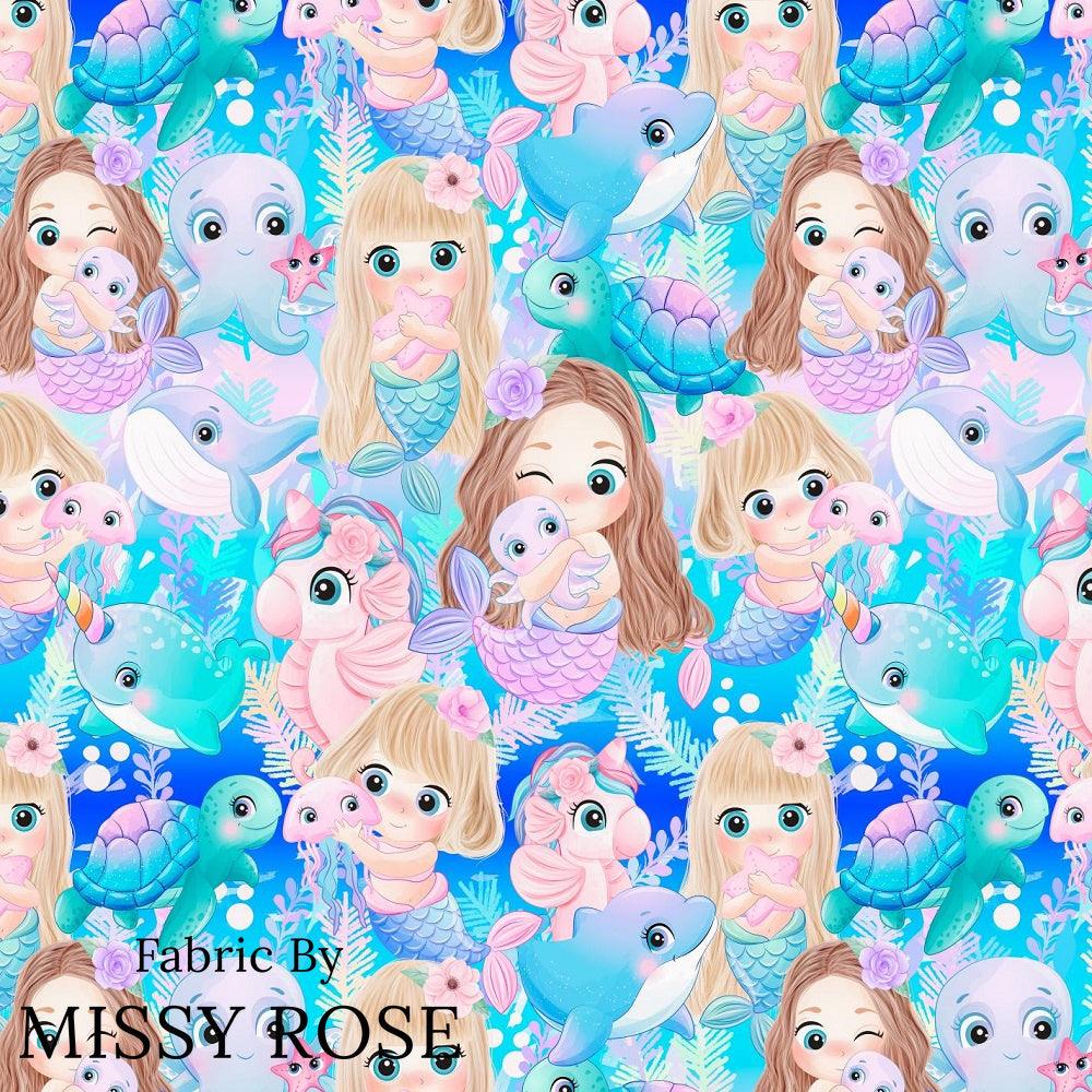 Design 85 Cute Mermaid Fabric – made-to-order custom fabric by the metre | Fabric by Missy Rose