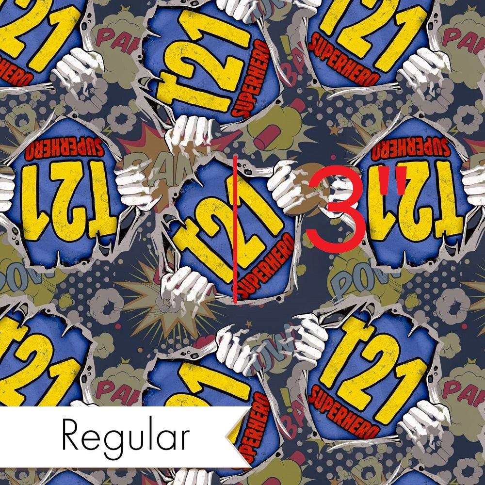 Design 855 T21 Superhero Fabric – made-to-order custom fabric by the metre | Fabric by Missy Rose