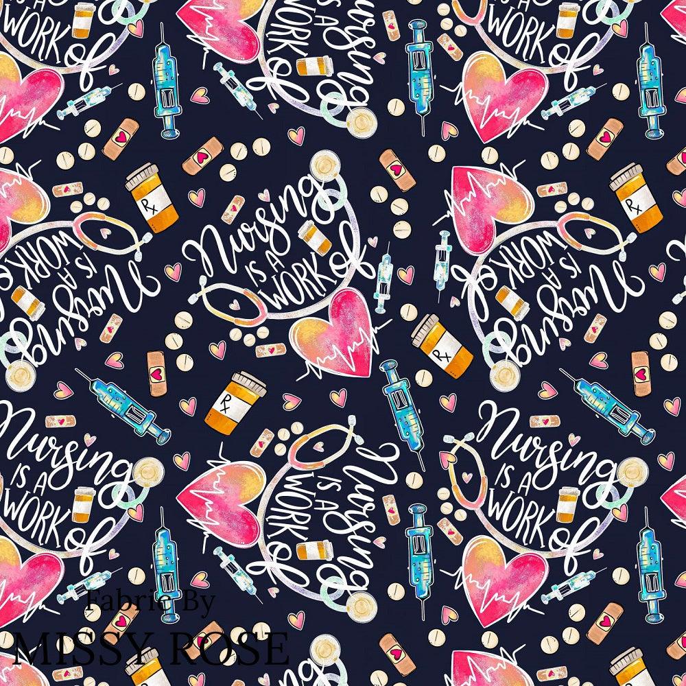 Design 856 Navy Nursing Fabric – Australian custom printed fabric pre-order | Fabric by Missy Rose