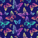 Unlimited - Navy Butterfly Fabric