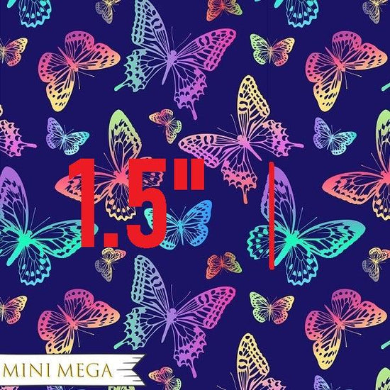 Load image into Gallery viewer, Navy Butterfly Fabric
