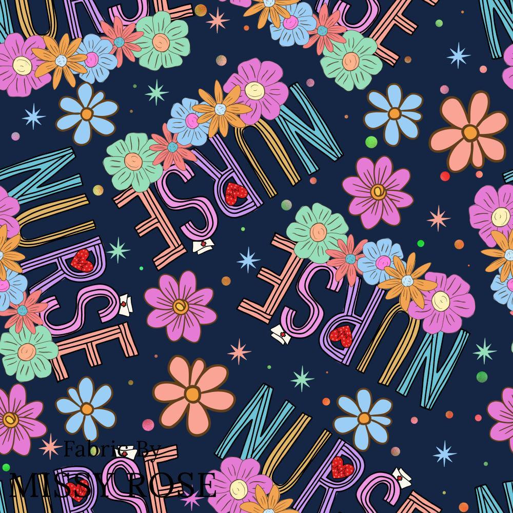 Design 86 Navy Nurse Fabric – Australian custom printed fabric pre-order | Fabric by Missy Rose