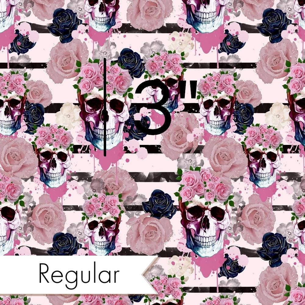 Design 861 Pink Skulls Fabric – premium custom printed fabric for sewing | Fabric by Missy Rose