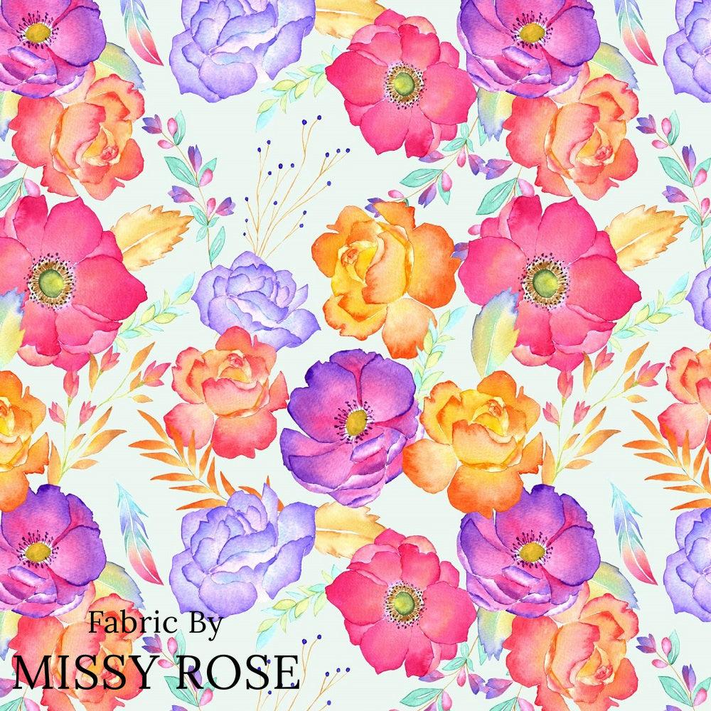 Design 866 Green Floral Fabric – Australian custom printed fabric pre-order | Fabric by Missy Rose