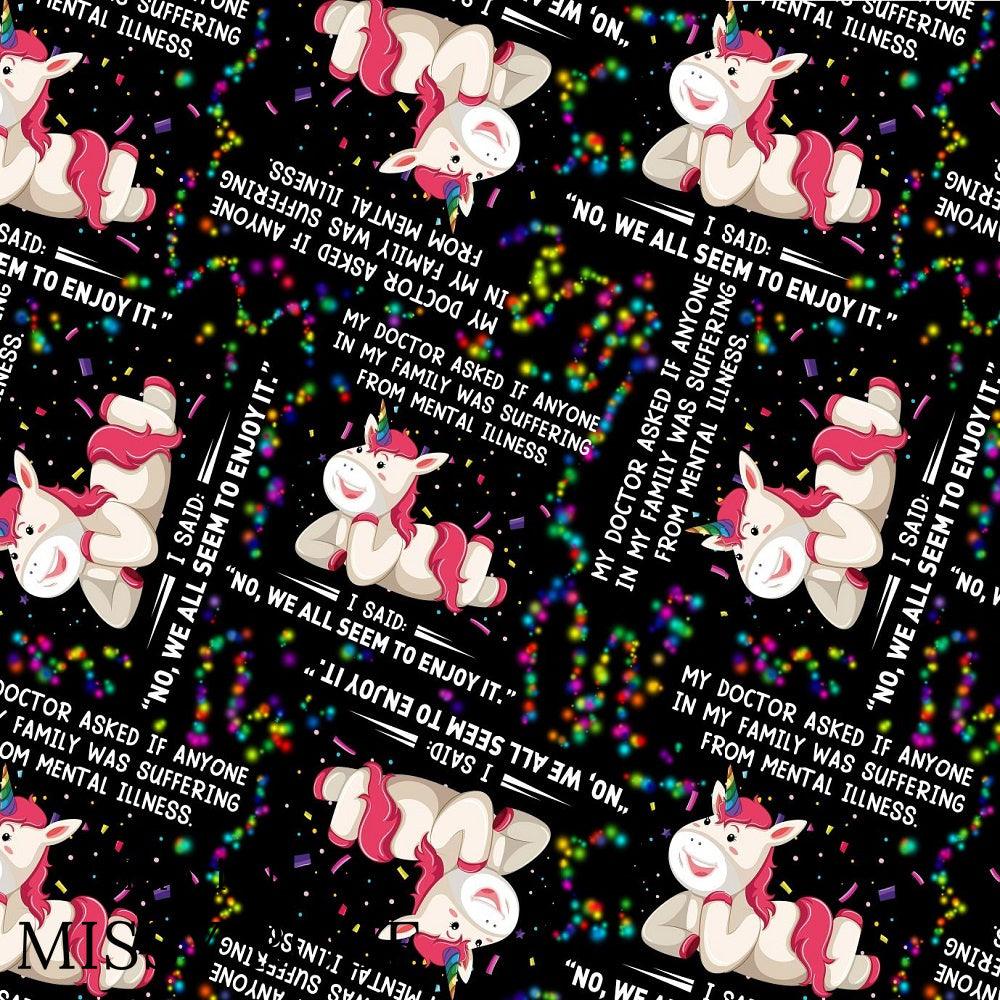 Design 868 Funny Unicorn Fabric – made-to-order custom fabric by the metre | Fabric by Missy Rose