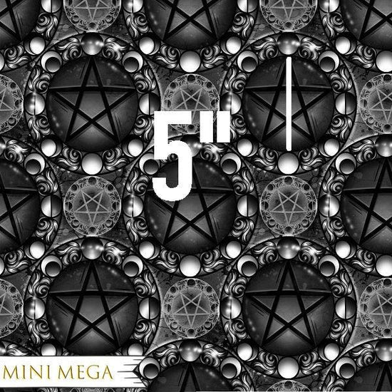 Load image into Gallery viewer, Design 87 - Dark Pentagram Fabric - Fabric by Missy Rose Pre-Order
