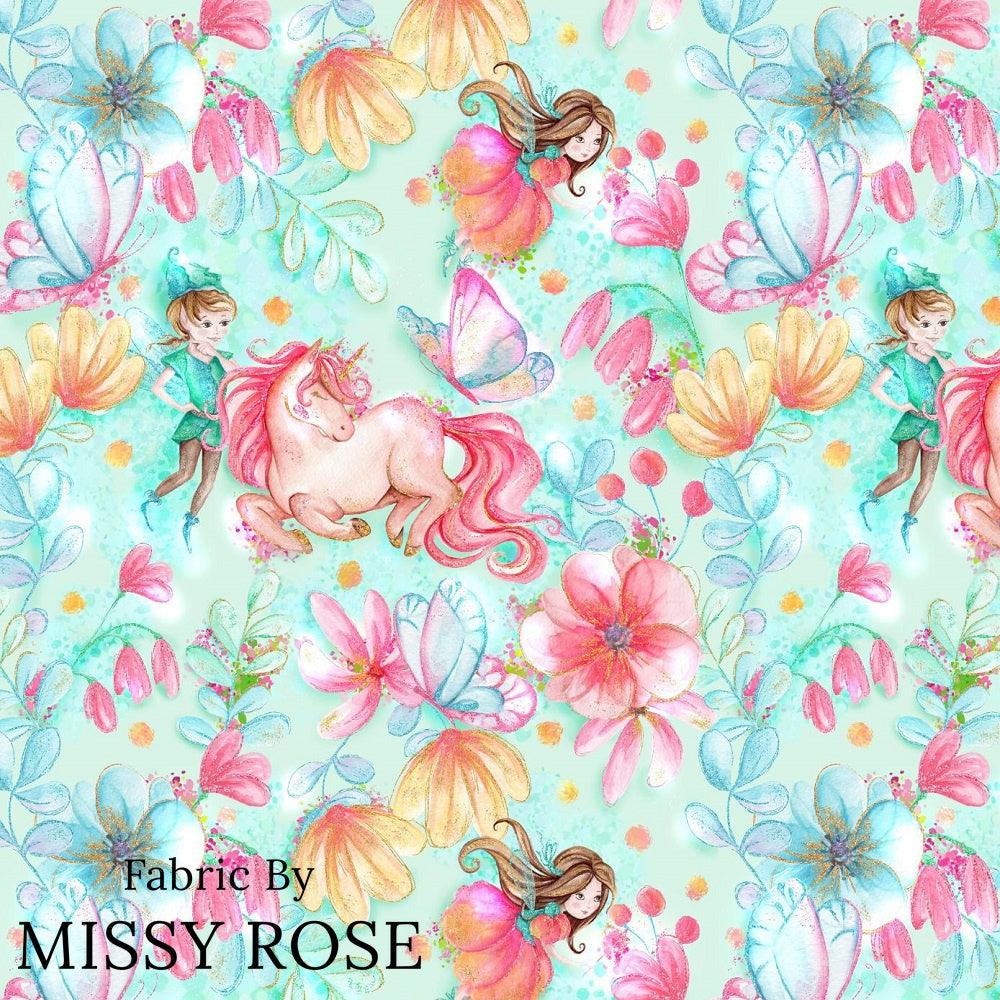 Design 870 Green Fairy Fabric – custom printed pre-order fabric Australia | Fabric by Missy Rose