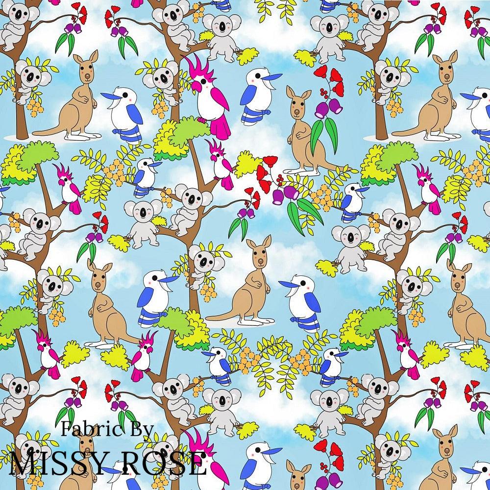 Design 873 Australian Animals Fabric – made-to-order custom fabric by the metre | Fabric by Missy Rose