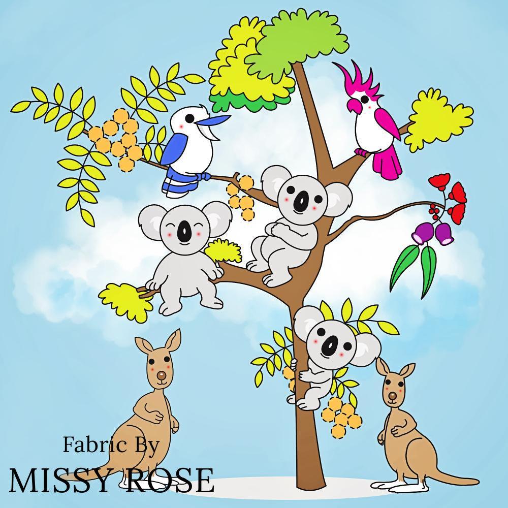 Design 873 Panel Fabric – custom printed pre-order fabric Australia | Fabric by Missy Rose