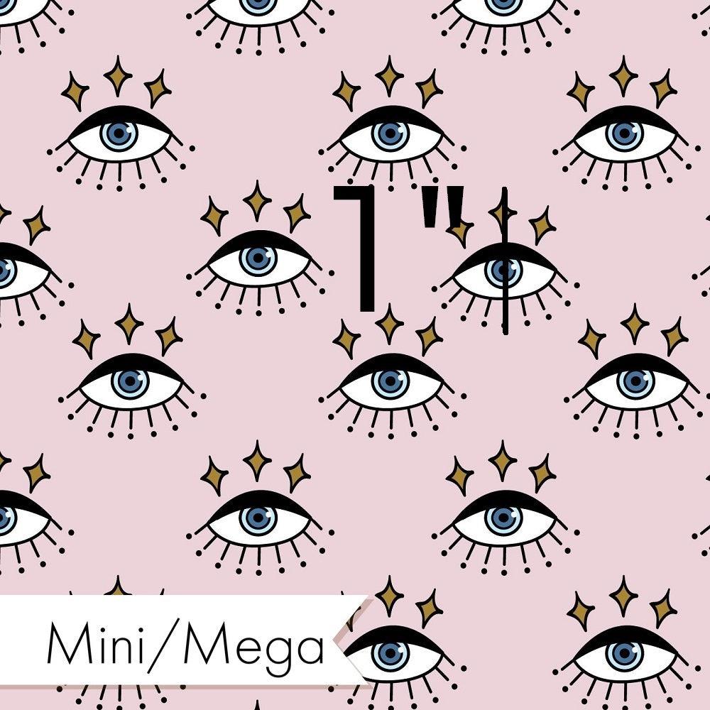Design 878 Retro Eyes Fabric – premium custom printed fabric for sewing | Fabric by Missy Rose