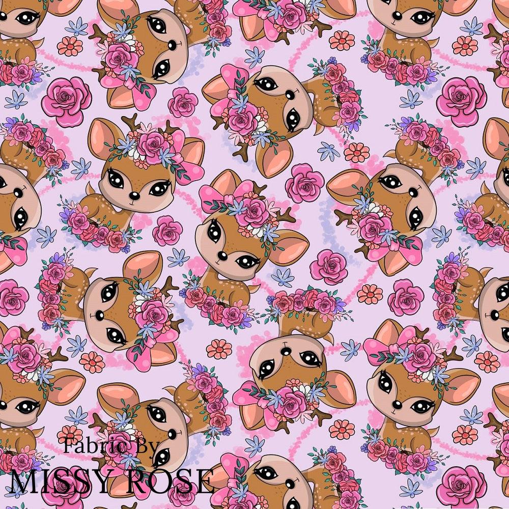 Design 888 Purple Deer Fabric – Australian custom printed fabric pre-order | Fabric by Missy Rose