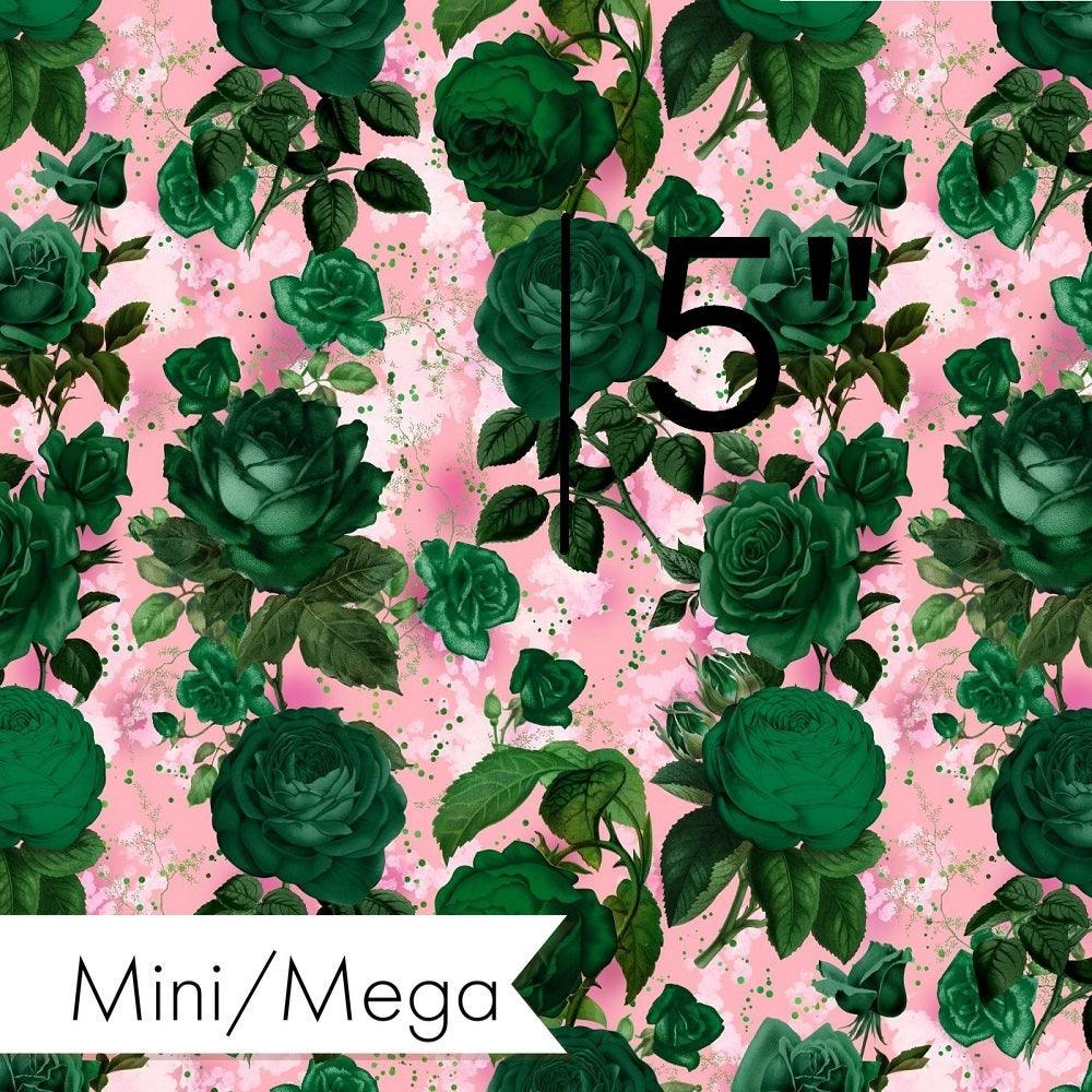 Design 889 Green Roses Fabric – made-to-order custom fabric by the metre | Fabric by Missy Rose