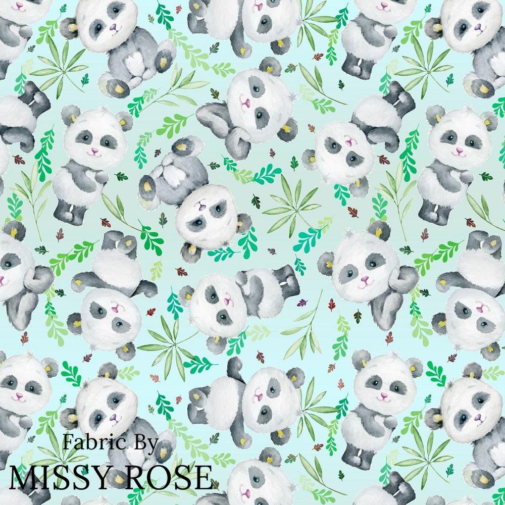 Design 898 Panda Fabric – custom printed pre-order fabric Australia | Fabric by Missy Rose