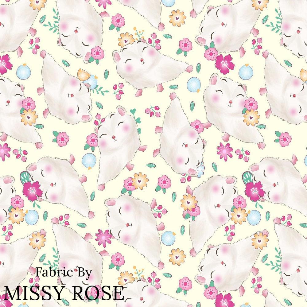 Design 902 Floral Hedgehog Fabric – made-to-order custom fabric by the metre | Fabric by Missy Rose