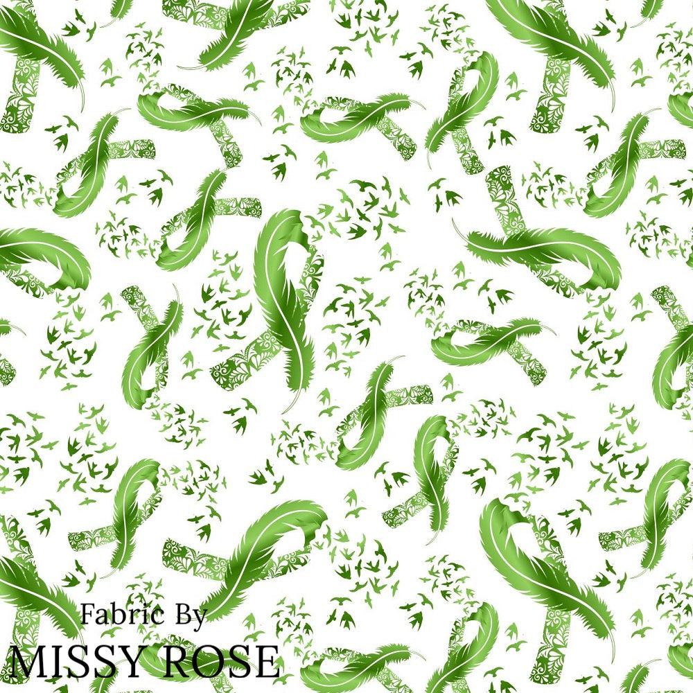 Design 908 Green Ribbon Fabric – pre-order designer fabric Australia | Fabric by Missy Rose