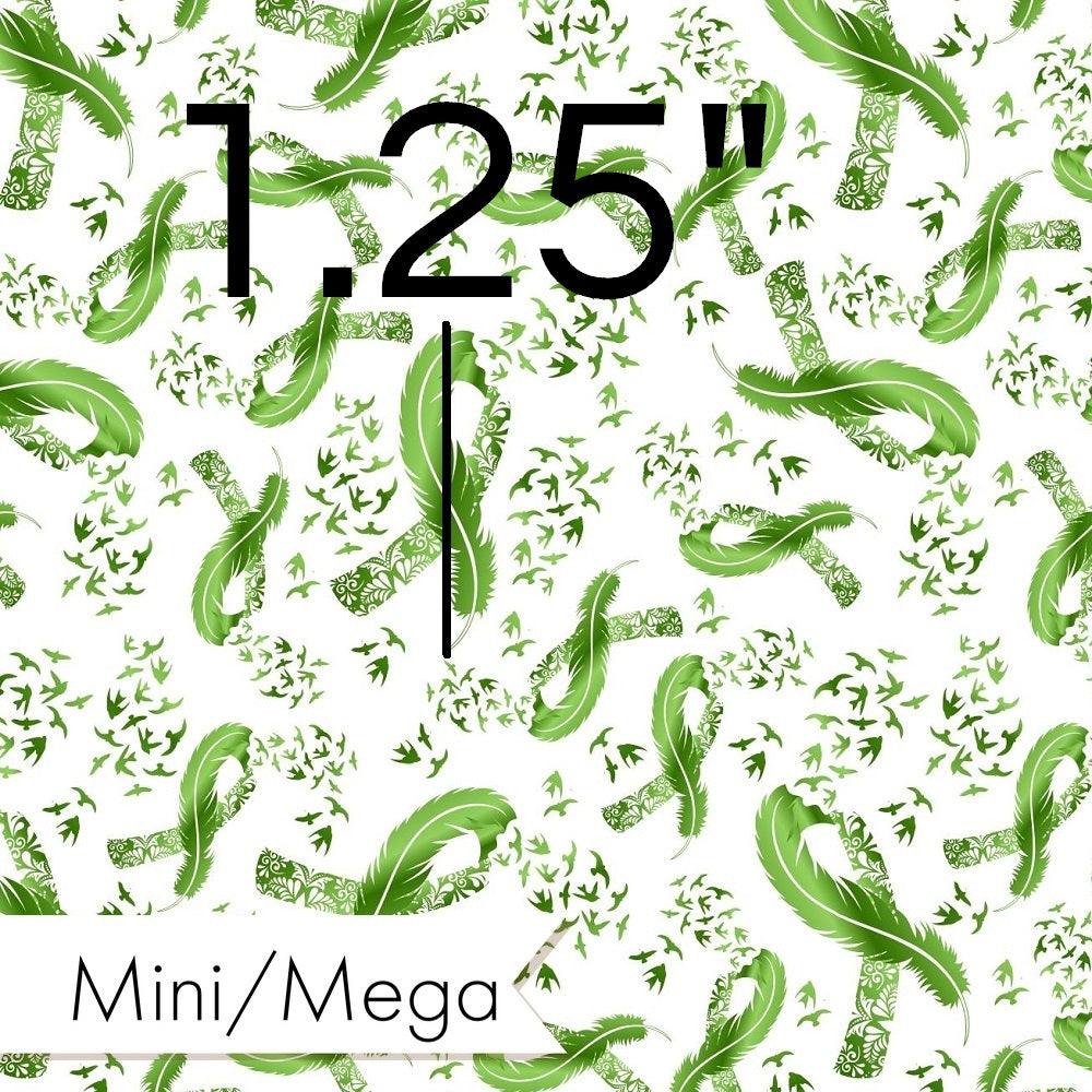 Design 908 Green Ribbon Fabric – made-to-order custom fabric by the metre | Fabric by Missy Rose
