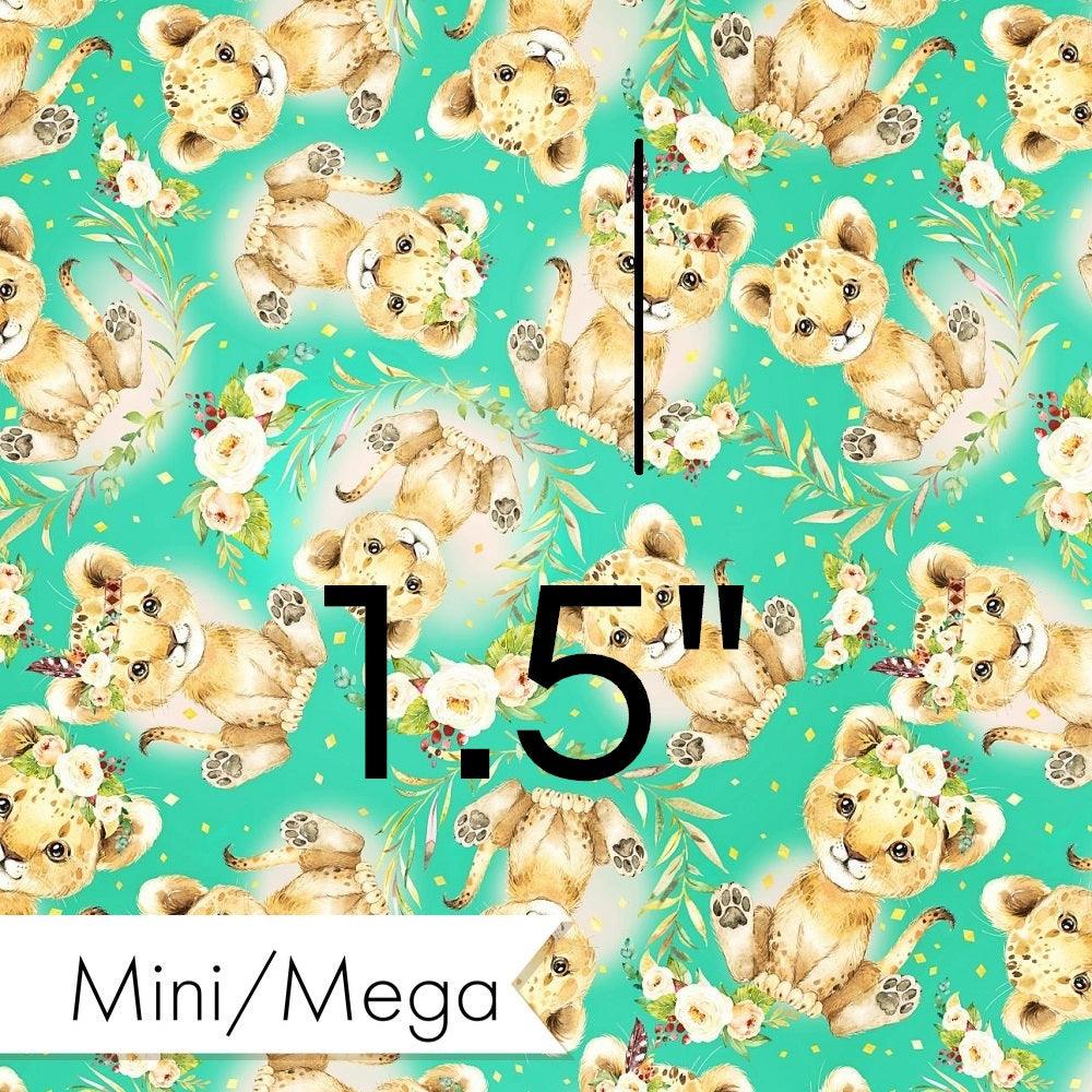 Design 911 Teal Lion Fabric – Australian custom printed fabric pre-order | Fabric by Missy Rose
