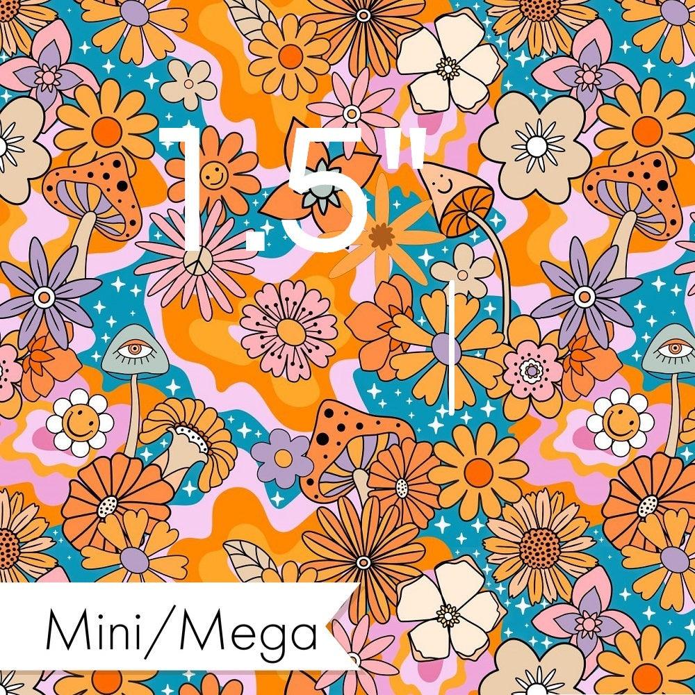 Design 918 Retro Floral Fabric – made-to-order custom fabric by the metre | Fabric by Missy Rose