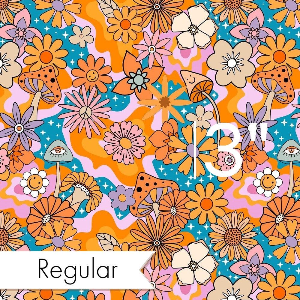 Design 918 Retro Floral Fabric – custom printed pre-order fabric Australia | Fabric by Missy Rose
