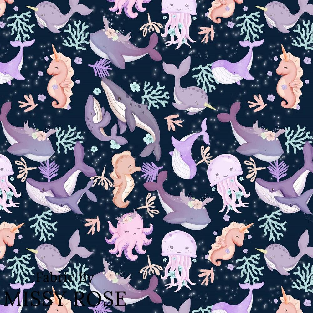 Design 919 Sea Animals Fabric – made-to-order custom fabric by the metre | Fabric by Missy Rose