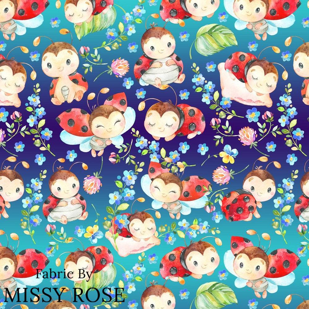 Design 921 Lady Bug Fabric – custom printed pre-order fabric Australia | Fabric by Missy Rose
