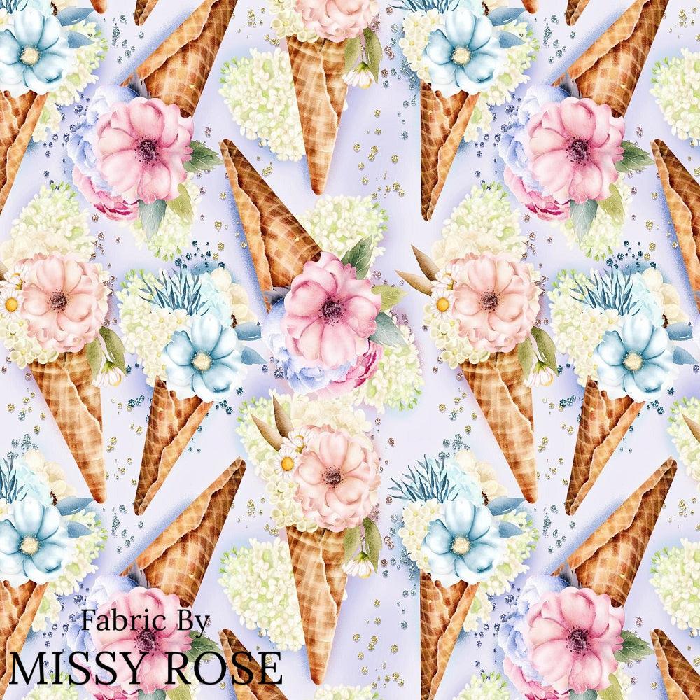 Design 928 Floral Ice Cream Fabric – pre-order designer fabric Australia | Fabric by Missy Rose