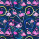 Design 929 - Navy Flamingo Fabric
