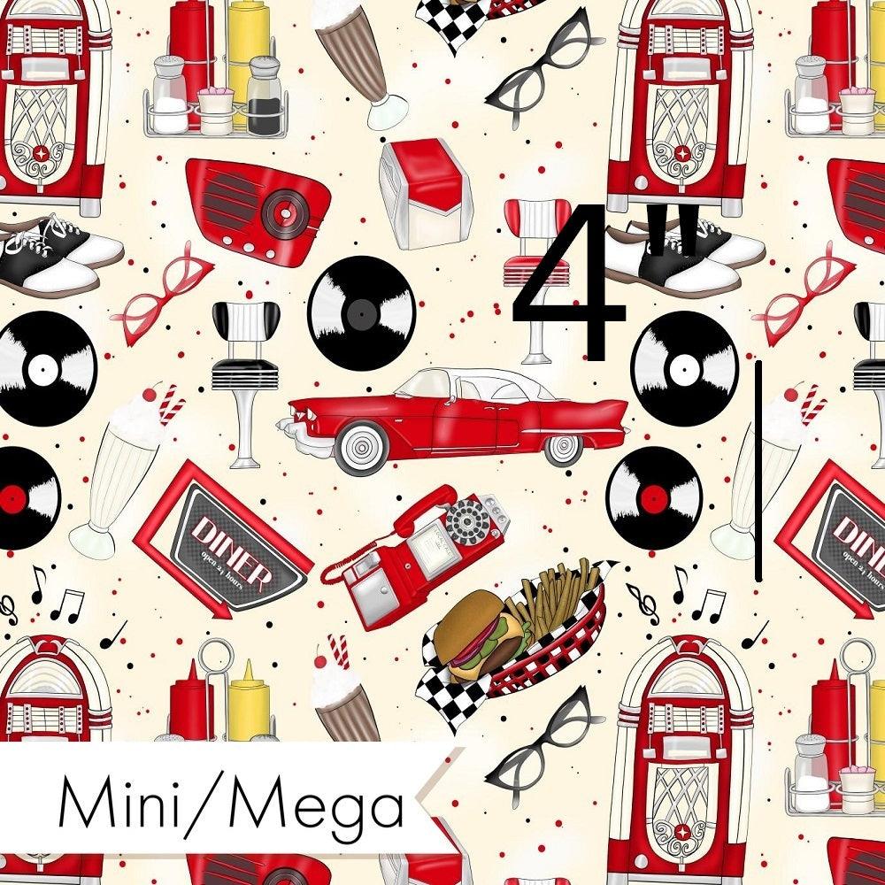Design 930 Retro Diner Fabric – custom printed pre-order fabric Australia | Fabric by Missy Rose