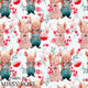Design 935 - Floral Pigs Fabric