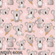 Design 938 - Pink Koala Fabric