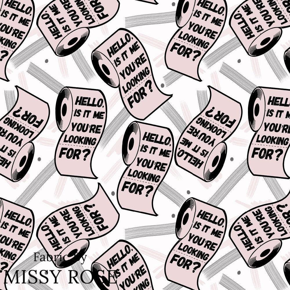 Design 939 Toilet Paper Fabric – made-to-order custom fabric by the metre | Fabric by Missy Rose